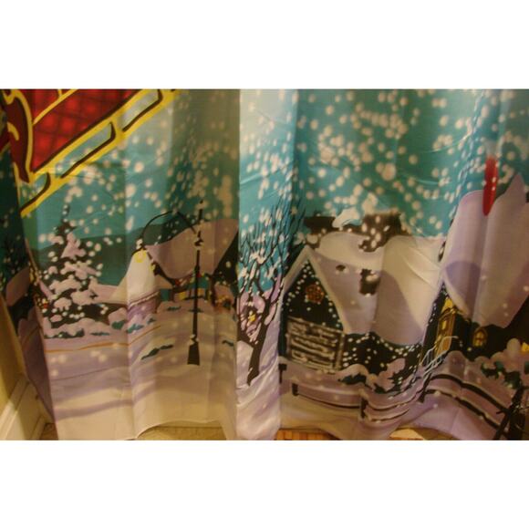 Christmas Shower Curtin Never Used still in package - Picture 4 of 5